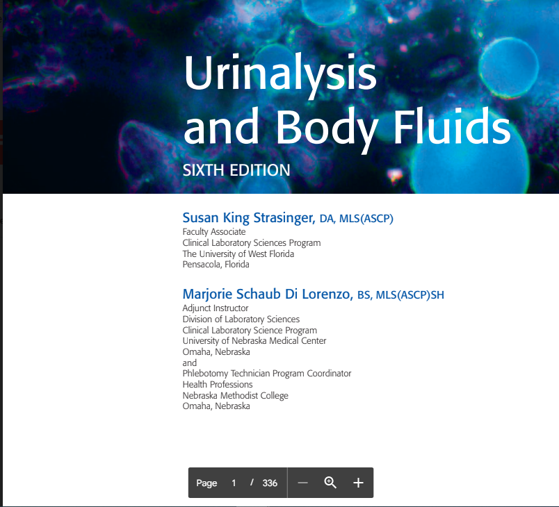 Urinalysis and body fluids
