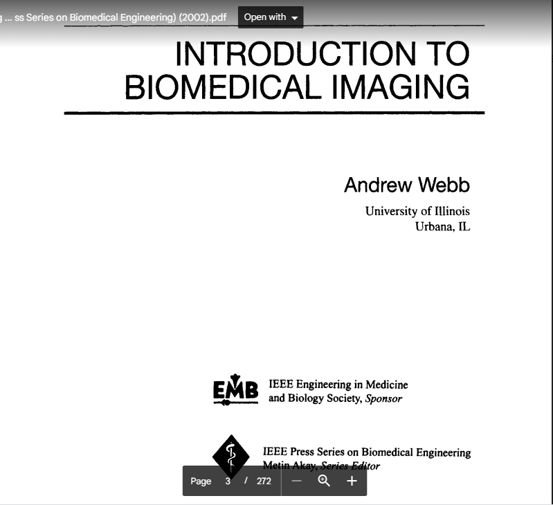 Introduction Biomedical  Imaging