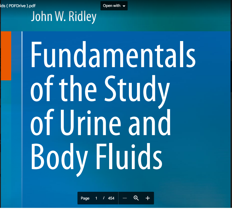 Fundamental of the study of Urine and Body Fluids